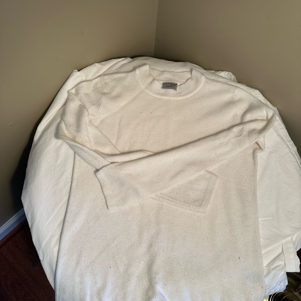 Kim Rogers White Mock Neck Sweater